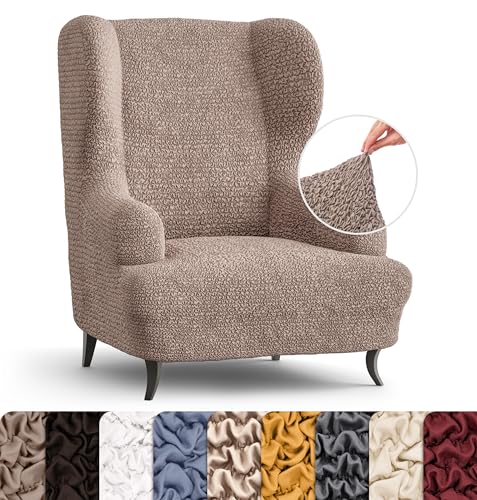 Blue Wingback Chair Slipcover Y167