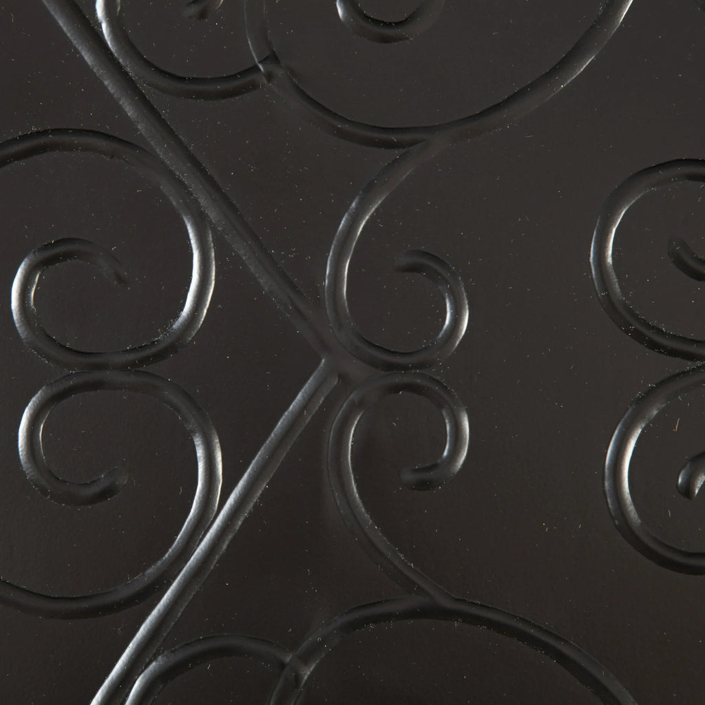 Black Metal Boot Tray with Coir Insert M4456