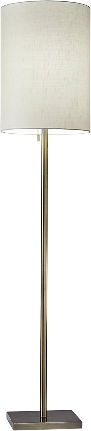 Antique Brass Beige Floor Lamp N88493