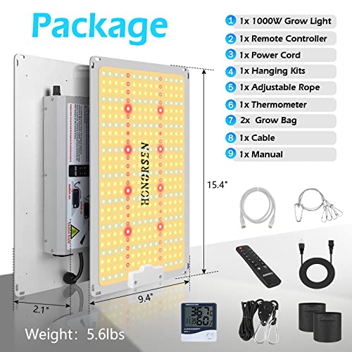 1000W LED Grow Light Full Spectrum with Timer L377827