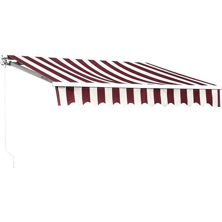 12x10 Feet Manual Retractable Patio Awning F449660