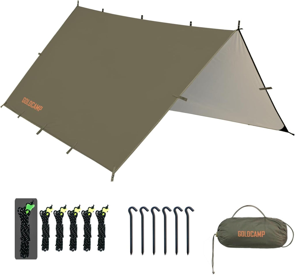 70D Nylon 10''X10'' Waterproof Camping Tarp O5030