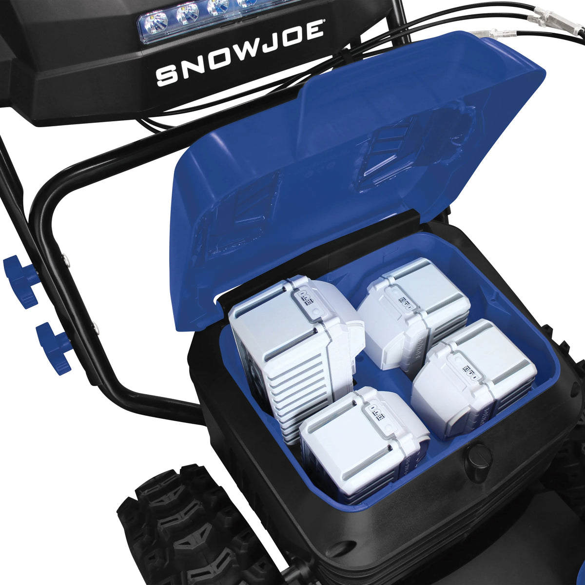 96V 24 Cordless Self-Propelled Dual-Stage Snow Blower with 4 x 12-Ah Batteries & 2 x Chargers Q355