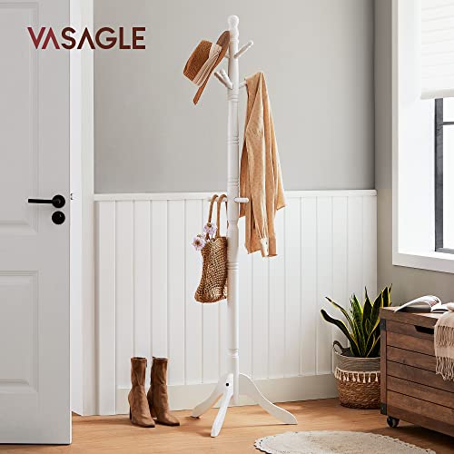 Solid Wood Coat Rack with 10 Hooks B801790