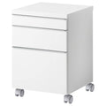 High Gloss White Drawer Unit on Casters B5587