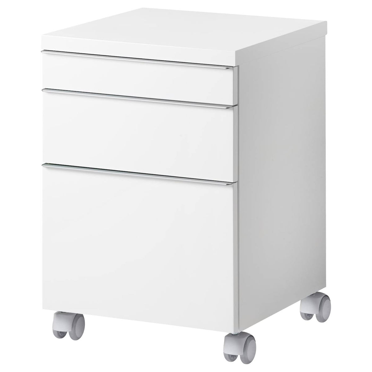 High Gloss White Drawer Unit on Casters B5587
