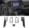 Carbon Fiber Central Console Air Conditioner Panel Trim 5pcs Y5401