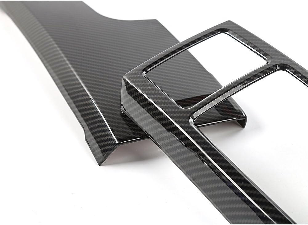 Carbon Fiber Central Console Air Conditioner Panel Trim 5pcs Y5401