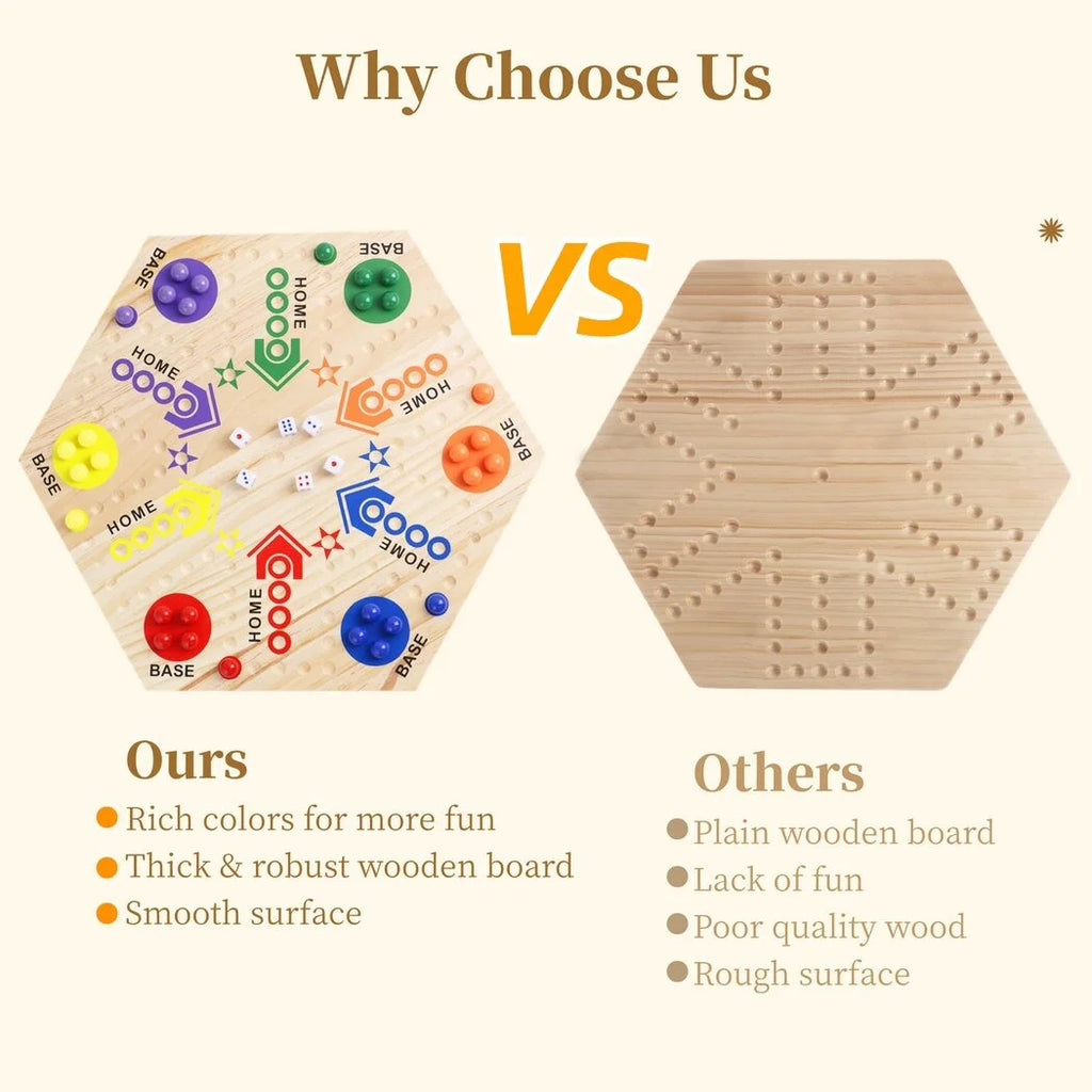 Double-Sided Wooden Marble Board Game Q708