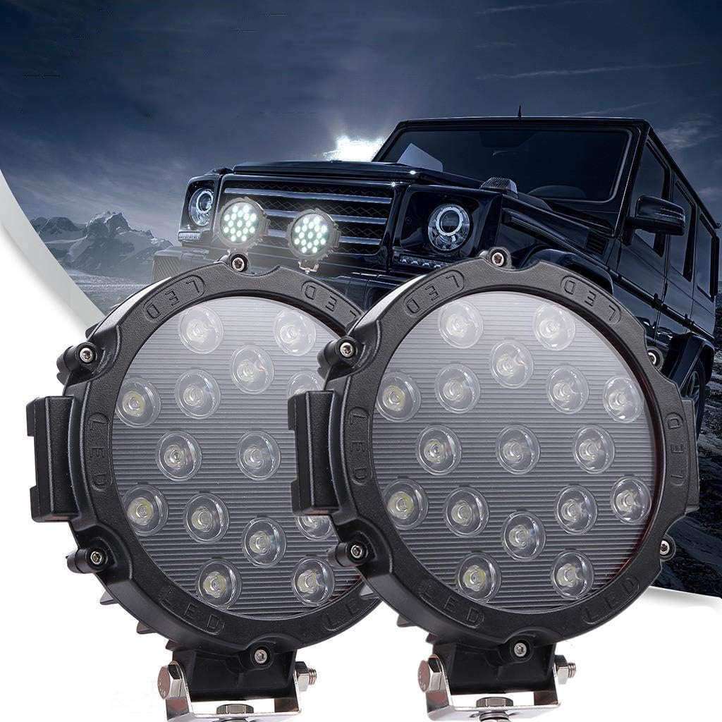 51W Round LED Off-Road Work Lights 4 Pcs Red L21117