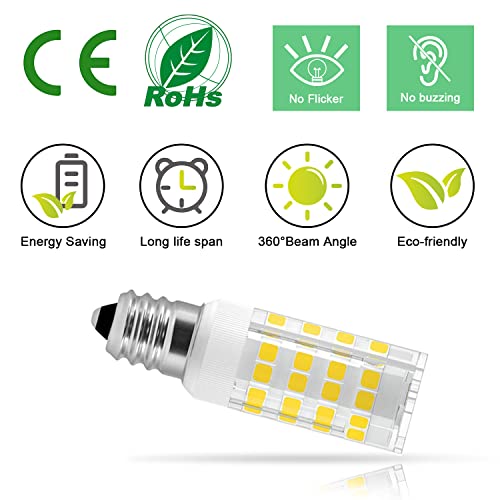 10 Pack E12 LED Candelabra Bulbs, 6000k Daylight White, 5W 450 Lumens G955