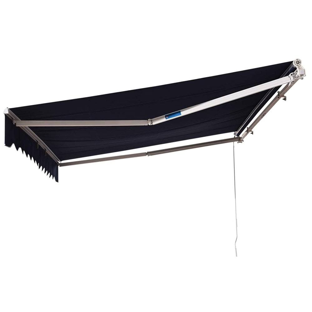 12x10 Feet Manual Retractable Patio Awning F449660