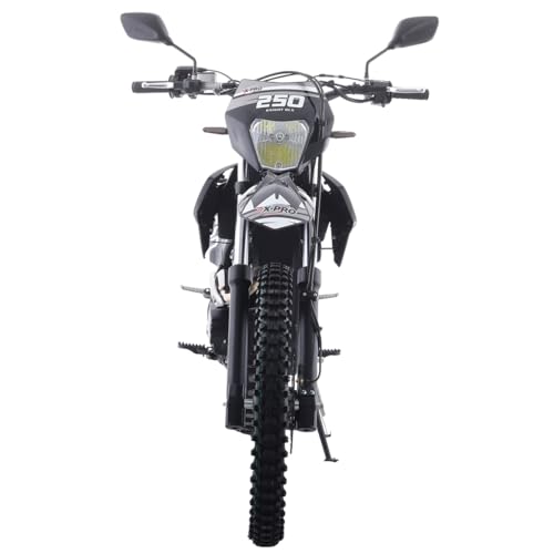Blue 250 Dirt Bike 5-Speed Manual Transmission 21"/18" Wheels Electric/Kick Start E683