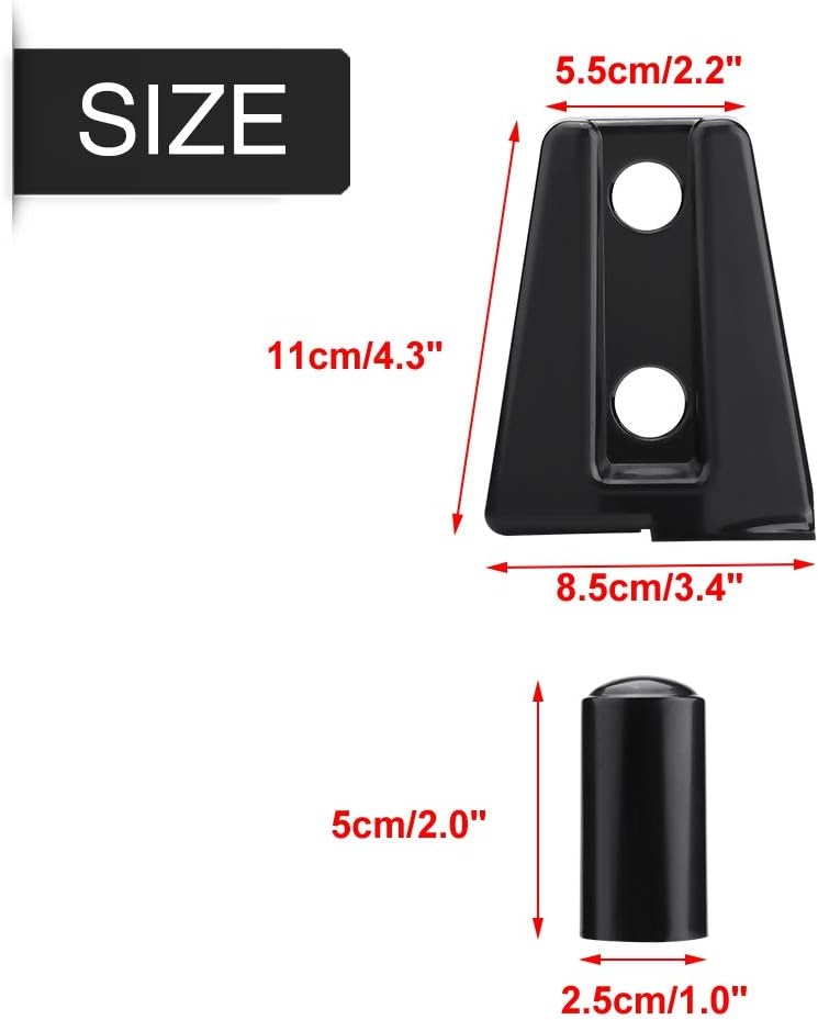 Black Car Door Hinge Cover Trim Protector 8pcs O26340