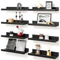 Rustic Brown Wall Shelves Set of 8 W17841