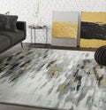 6 x 9 Grey Yellow Area Rug G177