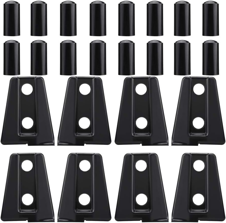 Black Car Door Hinge Cover Trim Protector 8pcs O26340