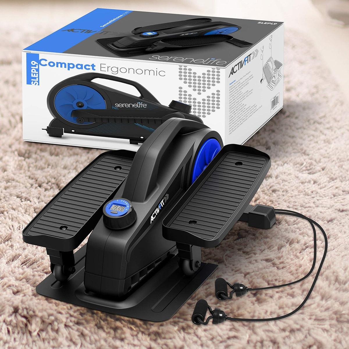 Compact Ergonomic Under Desk Elliptical Machine with 8 Resistance Level X7625