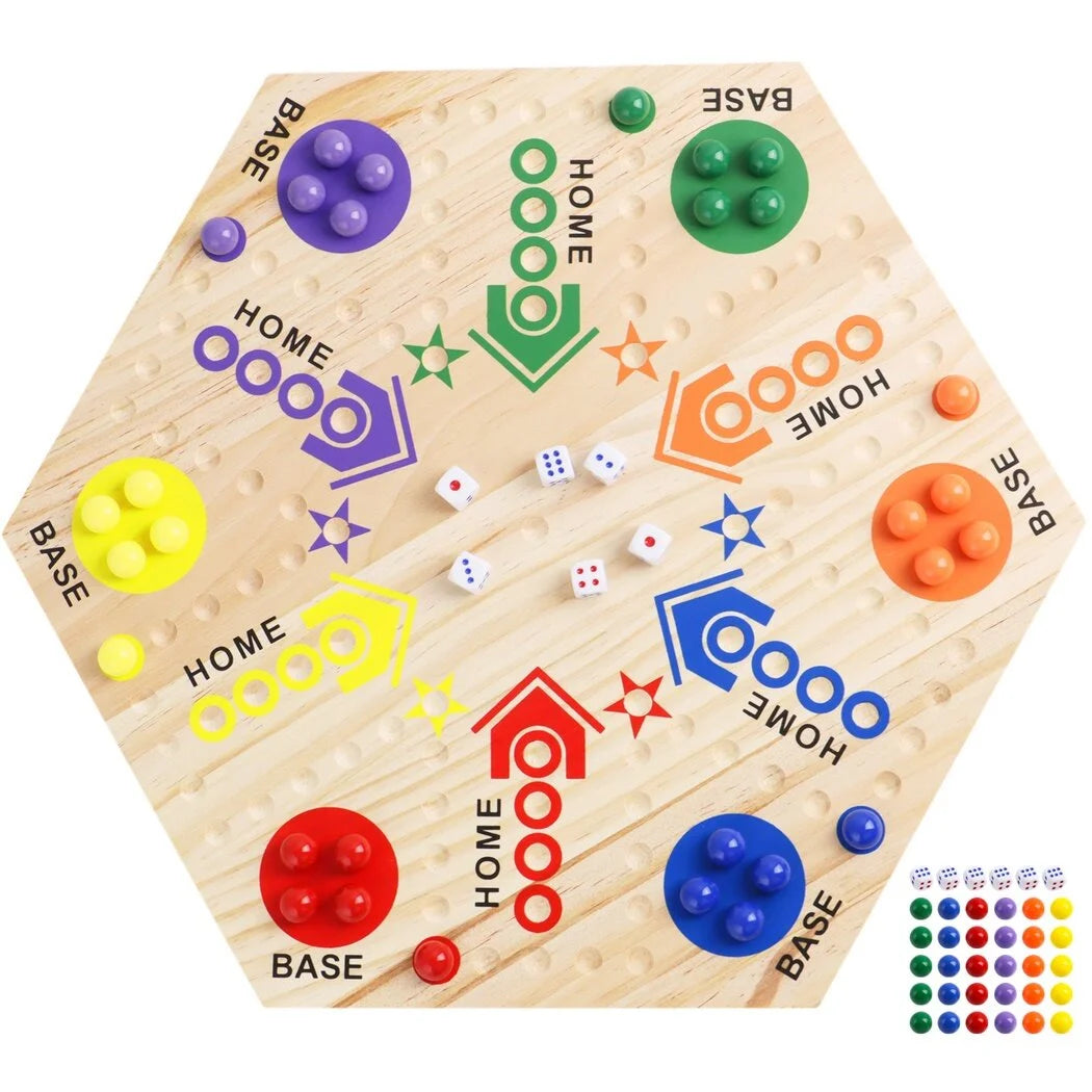 Double-Sided Wooden Marble Board Game Q708