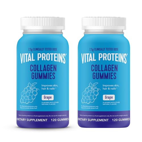 Grape Flavor Collagen Gummies, 120 ct, Pack of 2 B6012