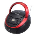 Portable CD Cassette USB Boombox Red E1363