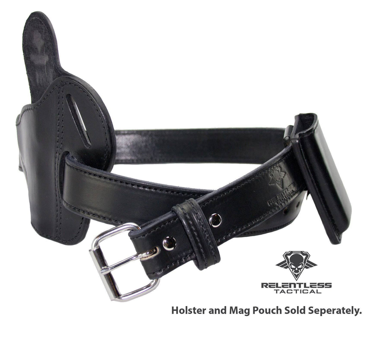 Black Leather Gun Belt M523