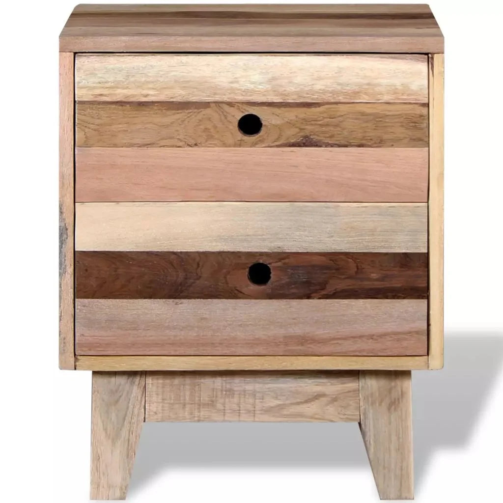 Solid Reclaimed Wood Bedside Cabinet J372604