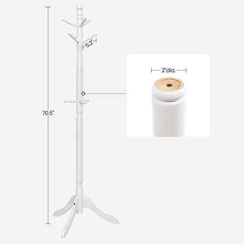 Solid Wood Coat Rack with 10 Hooks B801790