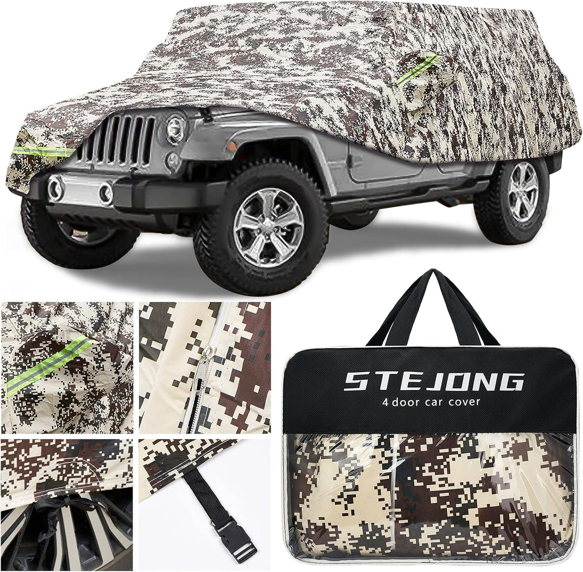 Camouflage SUV Cover with Driver Door Zipper O263