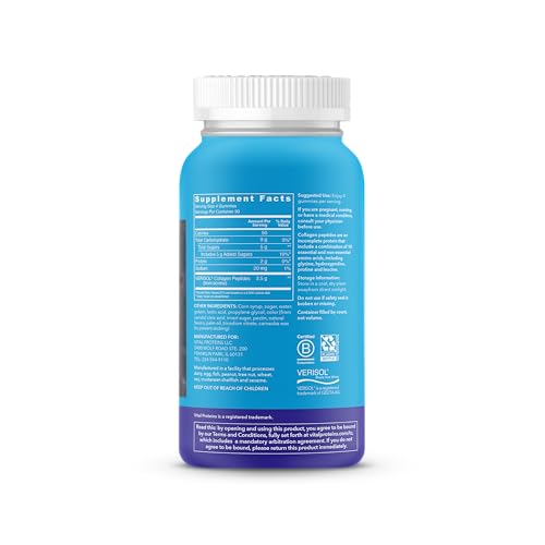 Grape Flavor Collagen Gummies, 120 ct, Pack of 2 B6012