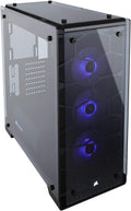 Black Mid-Tower Case with 3 RGB Fans Tempered Glass N108111