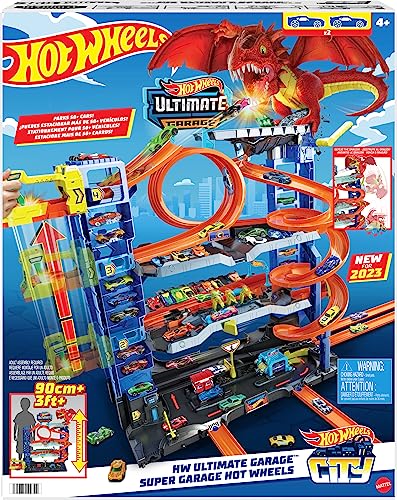 Ultimate Garage Toy Car Track Set with 2 Die-Cast Toy Cars E94647