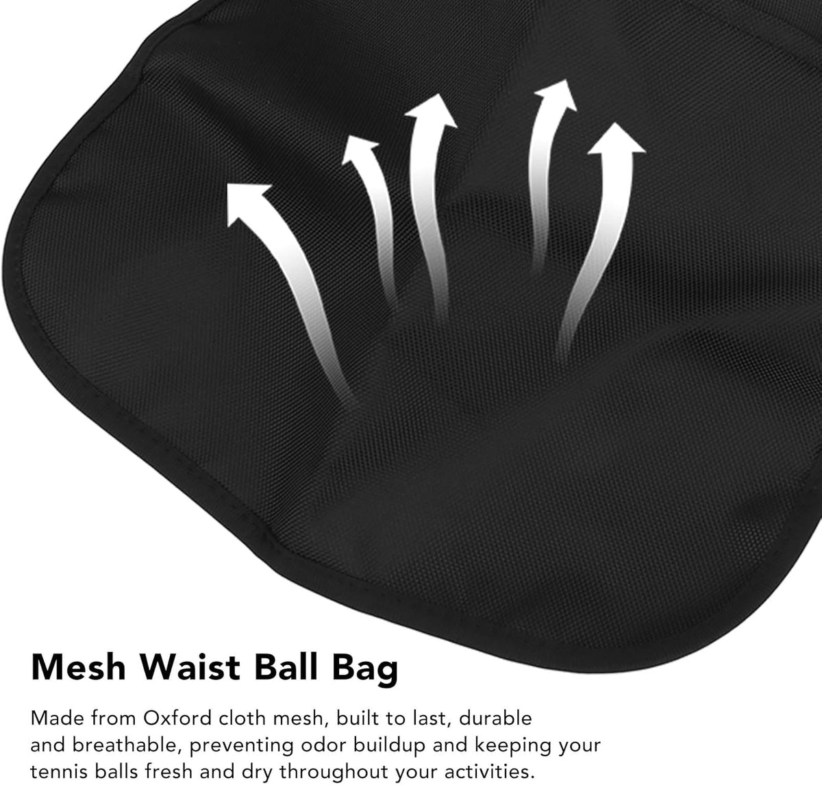 Black Oxford Cloth Waist Belt Bag Pouch B951