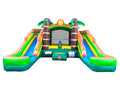 Tropical Inflatable Bounce House with Double Water Slides, 16.5 x 15 x 11 Foot A167