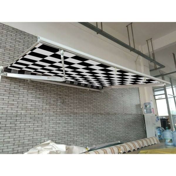 12x10 Feet Manual Retractable Patio Awning F449660