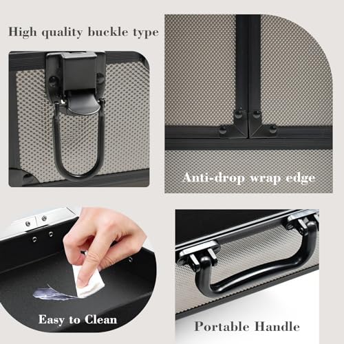 Large Black Portable Makeup Train Case R498923