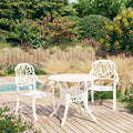 White Cast Aluminum 3 Piece Bistro Set F816