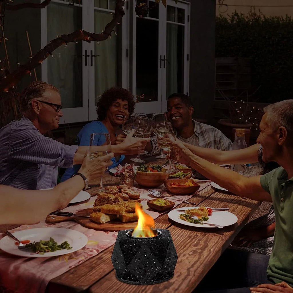 Concrete Tabletop Fire Pit Bowl Alcohol Burner E8265