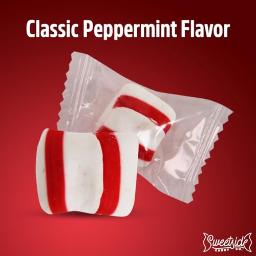 Soft Peppermint Candy Mints, 5lb bulk individually wrapped peppermint puffs E646