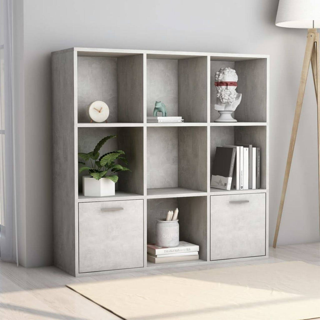 Book Cabinet Concrete Gray Chipboard S244845