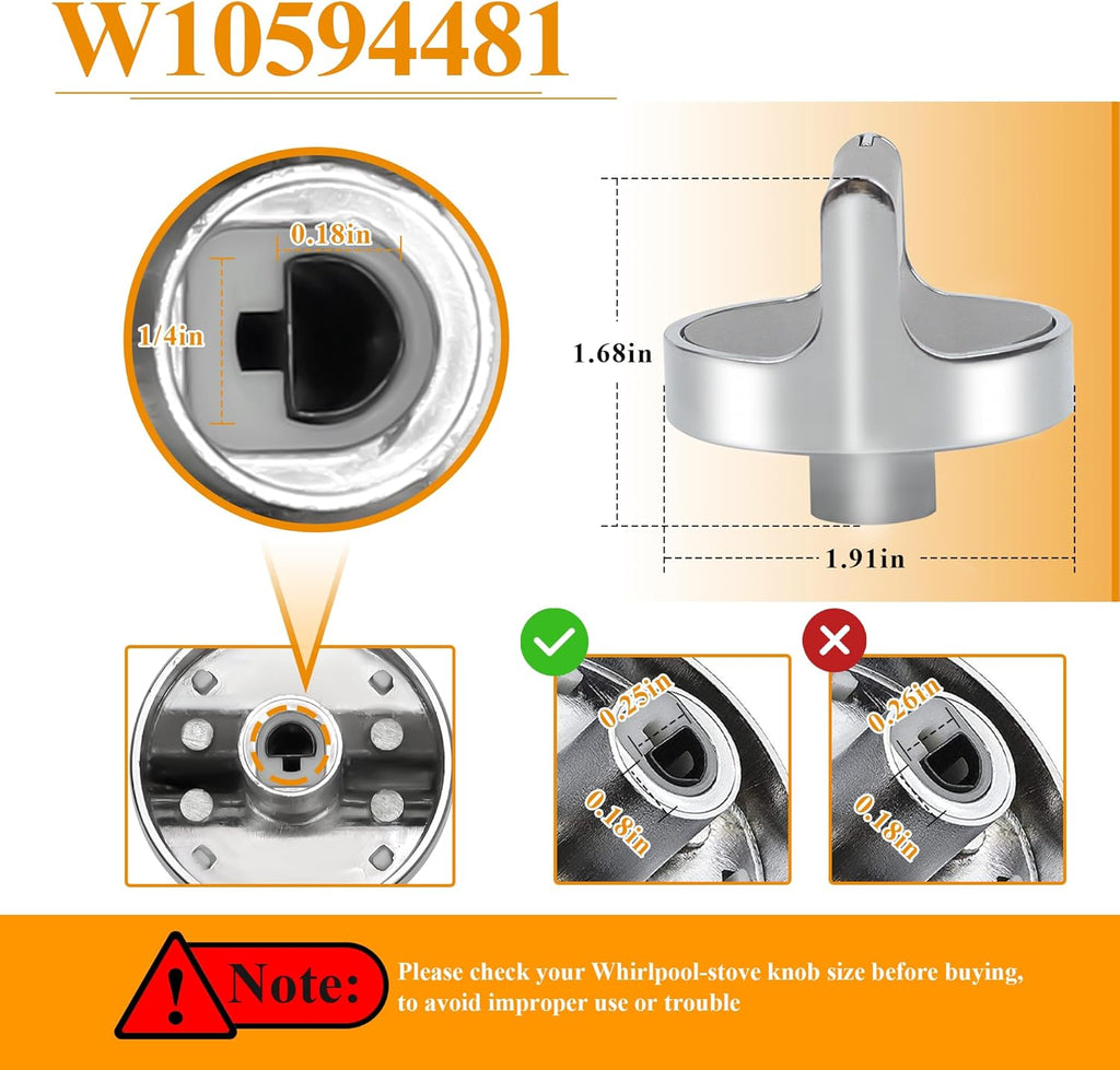5 Pack Gas Stove Range Knobs A4180