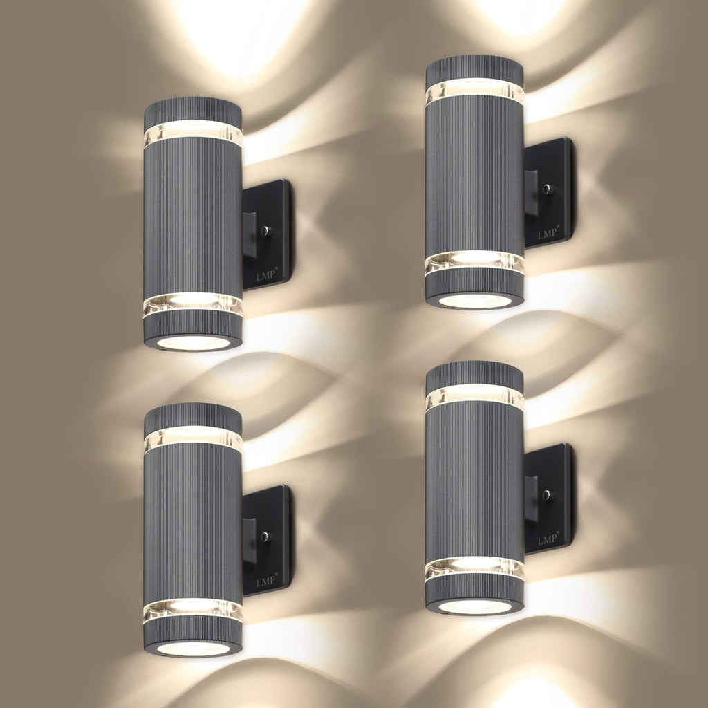 2 Pack LED Outdoor Wall Lights Aluminum Waterproof 3000k 5W J2756