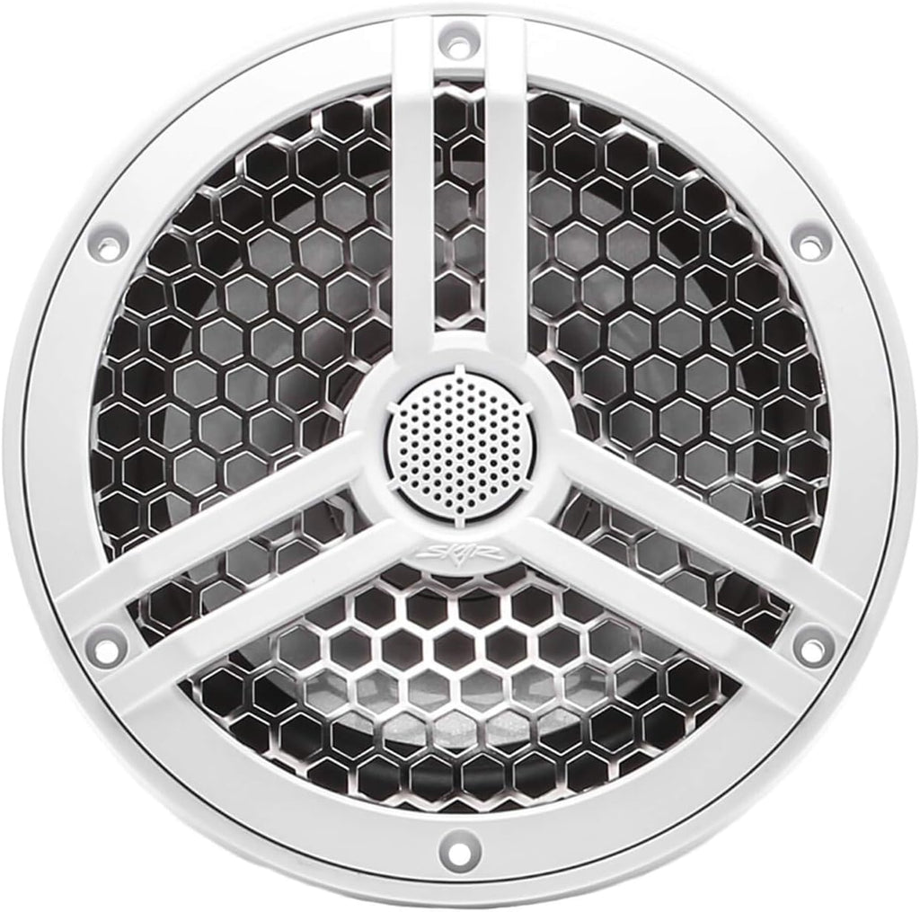 6.5" 2-Way Marine Coaxial Speakers, Pair (White) D748491
