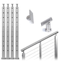 4 Pack Stainless Steel Cable Railing Post O142