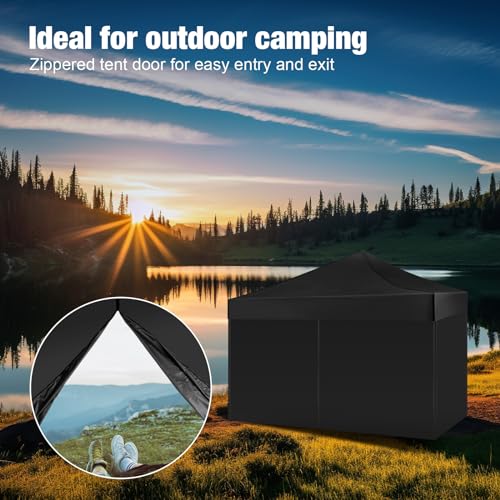 4 Pack 6.56 x 9.84 ft Blue Waterproof Canopy Sidewalls with Zipper Doors X207