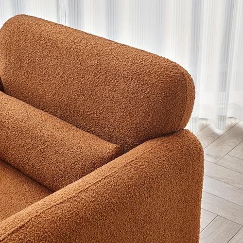 Cream Lambskin Sherpa Fabric Accent Chair L5847