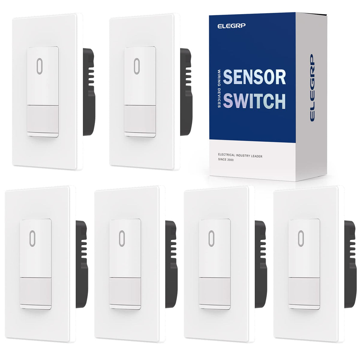 Matte White Motion Sensor Light Switch 6 Pack K862