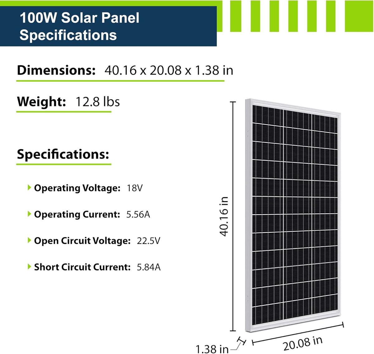 2.5KWH 12V LiFePO4 100Ah Solar Power Kit with 400W Mono Solar Panels, 30A MPPT Charge Controller, 3KW Pure Sine Wave Inverter S1372