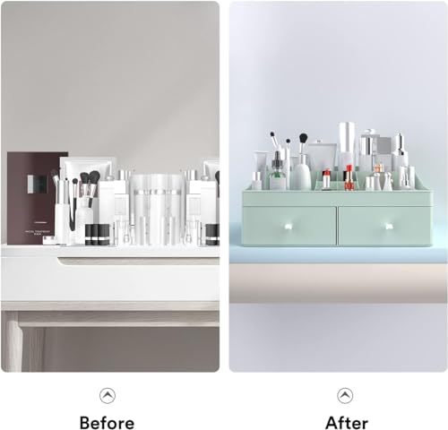 White Makeup Organizer with Drawers Z963250