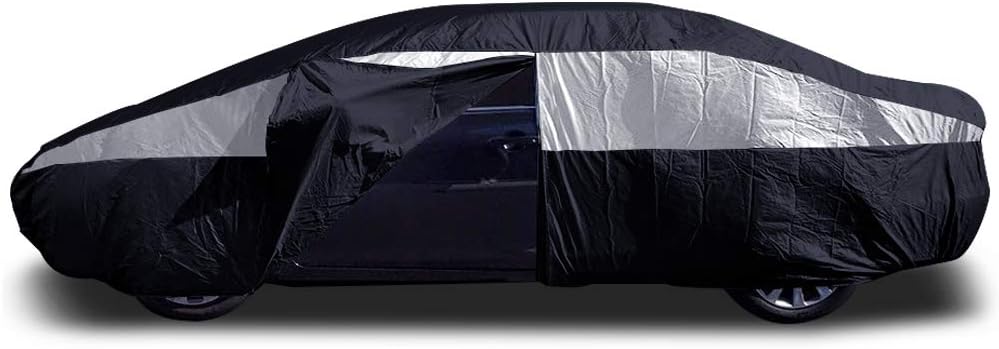 Jet Black Poly 210T Car Cover for Sedans X72559